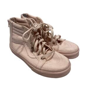 Vans Sk8 Hi Mono Canvas Sneakers Blush Pink Size 3 Youth